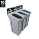 2217670 - Rubbermaid Slim Jim 3-Stream Recycling Station Bundle - General Waste/Mixed Recycling/Food Waste - Warranty Mark