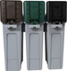 2217670 - Rubbermaid Slim Jim 3-Stream Recycling Station Bundle - General Waste/Mixed Recycling/Food Waste - Back