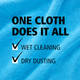 1820579 - Rubbermaid HYGEN R-40 Recycled Microfibre Cloth - Blue - One Cloth for All