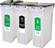 1876491 - Rubbermaid Slim Jim 3-Stream Recycling Starter Pack - General/Mixed/Food