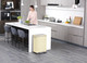 EK9368CR2020 - EKO X Cube Dual Stream Kitchen Pedal Bin - 20 + 20 Ltr - Cream - Situated in Kitchen