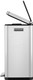 EK9368MT2020 - EKO X Cube Dual Stream Kitchen Pedal Bin - 20 + 20 Ltr - Stainless Steel - Side view of frame and lid lifted