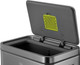 EK9368TG45 - EKO X Cube Kitchen Pedal Bin - 45 Ltr - Titanium Grey - Close-up of Lid and Deodoriser Compartment