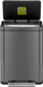 EK9368TG45 - EKO X Cube Kitchen Pedal Bin - 45 Ltr - Titanium Grey - Front with Lid Open