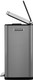 EK9368TG45 - EKO X Cube Kitchen Pedal Bin - 45 Ltr - Titanium Grey - Side View of Carry Handles with Lid Open & Frame Lifted