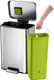 EK9361MT2025 - EKO Maddison Dual Stream Kitchen Pedal Bin - 25 + 20 Ltr - Stainless Steel - Green Bucket Removed