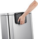 EK9361MT2025 - EKO Maddison Dual Stream Kitchen Pedal Bin - 25 + 20 Ltr - Stainless Steel - Rear Carry Handle