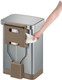 EK9168MT50 - EKO Hudson Pedal Bin - 50 Ltr - Stainless Steel - Bin Bag Being Removed from Side of Holder