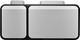 EK9128MT151515 - EKO Ecocasa Three Stream Recycling Pedal Bin - 45 Ltr - Stainless Steel - Overhead with Lids Closed