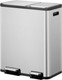 EK9128MT3020 - EKO Ecocasa Dual Stream Recycling Pedal Bin - 30 + 20 Ltr - Stainless Steel