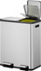 EKO Ecocasa Dual Stream Recycling Pedal Bin - 30 + 20 Ltr - Stainless Steel - EK9128MT3020