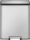 EK9128MT2436 - EKO Ecocasa Dual Stream Recycling Pedal Bin - 24 + 36 Ltr - Stainless Steel - Front