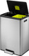 EK9138MT2020 - EKO Ecocasa II Dual Stream Recycling Pedal Bin - 40 Ltr - Stainless Steel - Lid Open Showing Inner Bucket