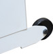 SOPED90 - Soho Metal Pedal Bin - 90 Ltr - White Body & White Lid - Castor Detail