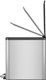 EK9376MT8 - EKO Ecoslim Pedal Bin - 8 Ltr - Stainless Steel - Sideview of Cutaway Showing How Lid Opens
