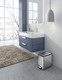 EK9376MT8 - EKO Ecoslim Pedal Bin - 8 Ltr - Stainless Steel - Situated by a Sink in a Bathroom