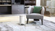 EK9115WH5 - EKO Eva Round Bathroom Pedal Bin - 5 Ltr - White - Placed next to armchair