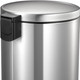 EK9115MT30 - EKO Eva Round Kitchen Pedal Bin - 30 Ltr - Stainless Steel - Rear Hinge