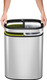 EK9036MT55 - EKO Oli-Cube Dual Stream Recycling Open Top Bin - 10 Ltr - Stainless Steel - Removable Rim