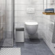 EK9208RGMT10 - EKO Echo Touch-Free Sensor Bin - 10 Ltr - Stainless Steel - Placed Beside Toilet in Bathroom