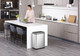 EK9260BMT45 - EKO Mirage X Touch-Free Sensor Bin - 45 Ltr - Stainless Steel - Situated in a Kitchen
