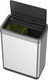 EK9260MT2020 - EKO Mirage X Dual Stream Sensor Recycling Bin - 20 + 20 Ltr - Stainless Steel - Overhead with Lid Open Showing Liners