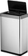 EK9260MT2020 - EKO Mirage X Dual Stream Sensor Recycling Bin - 20 + 20 Ltr - Stainless Steel - Lid Open