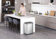EK9260MT2020 - EKO Mirage X Dual Stream Sensor Recycling Bin - 20 + 20 Ltr - Stainless Steel - Situated in Kitchen