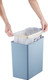 EK6187TB20 - EKO Morandi Touch Bin - 20 Ltr - Titanium Blue - Bin Bag Being Attached to Removable Rim