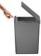 EK6187DG20 - EKO Morandi Touch Bin - 20 Ltr - Dark Grey - Lid Release Bar Being Pushed