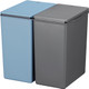EK6187DG20 - EKO Morandi Touch Bin - 20 Ltr - Dark Grey - Two Interlocked Containers, one Titanium Blue, One Dark Grey