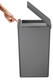 EK6187DG30 - EKO Morandi Touch Bin - 30 Ltr - Dark Grey - Lid Release Button Being Pressed