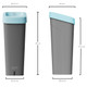 1488 - uBin Mini Recycling Bin - 50 Ltr - Paper & Card - Dimensions