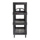 2128657 - Rubbermaid BRUTE Heavy-Duty Ergo Utility Cart - 4-Shelf - Black - Front