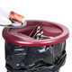 KA3244 - KatchAll Round Magnetic Flatware Retriever - 121 & 166.5 Ltr - Burgundy - Tray Being Emptied