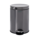 Rubbermaid Round Pedal-Operated Wastebasket - 6 Ltr - Charcoal - 2179250 Rubbermaid Round Pedal-Operated Wastebasket - 6 Ltr - Charcoal - 2179250