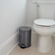 2179250 - Rubbermaid Round Pedal-Operated Wastebasket - 6 Ltr - Charcoal - Situated Beside Toilet 2179250 - Rubbermaid Round Pedal-Operated Wastebasket - 6 Ltr - Charcoal - Situated Beside Toilet
