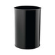 Durable Round Metal Waste Basket - 30 Ltr - Black - 330301