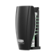 Closed CirculAir 90 Dispenser in Black that is Angled Left with a Refill Installed