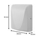 HD-UB-SLIMFLOW-W - SlimFlow Compact Electric Hand Dryer with HEPA Filter - White - Dimensions