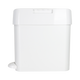White Plastic 15L Pedal-Operated Side-Opening Sanitary Bin