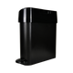 Black Plastic Pedal-Operated Sanitary Bin with Side-Opening Chute