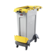 Rubbermaid Slim Jim Rim Caddy - Yellow Fitted to Grey Slim Jim and Angled to the Left
