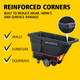 Rubbermaid BRUTE Heavy-Duty Tilt Truck with DuraFit Frame and Reinforced Corners to Reduce Wear, Impact & Surface Damage