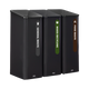 Three Rubbermaid Sustain Recycling Bins Situated Together to Create a Multi-Stream Recycling Hub