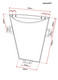 Racksack Reusuable Recycling Sack Technical Drawing Showing Dimensions