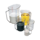 Cambro's Range of Measuring Jugs Pictured Together and Filled with Various Liquids