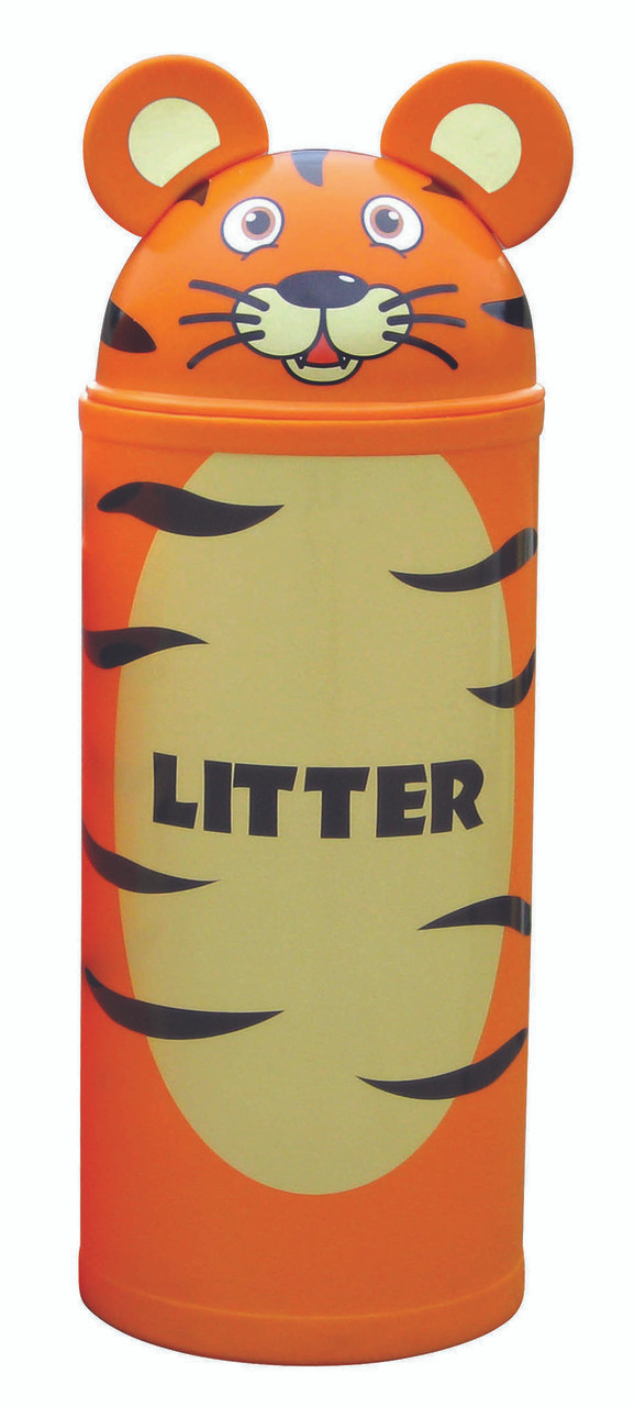 Theme Bins Large Tiger Bin for Indoor & Outdoor Use 52 Litres
