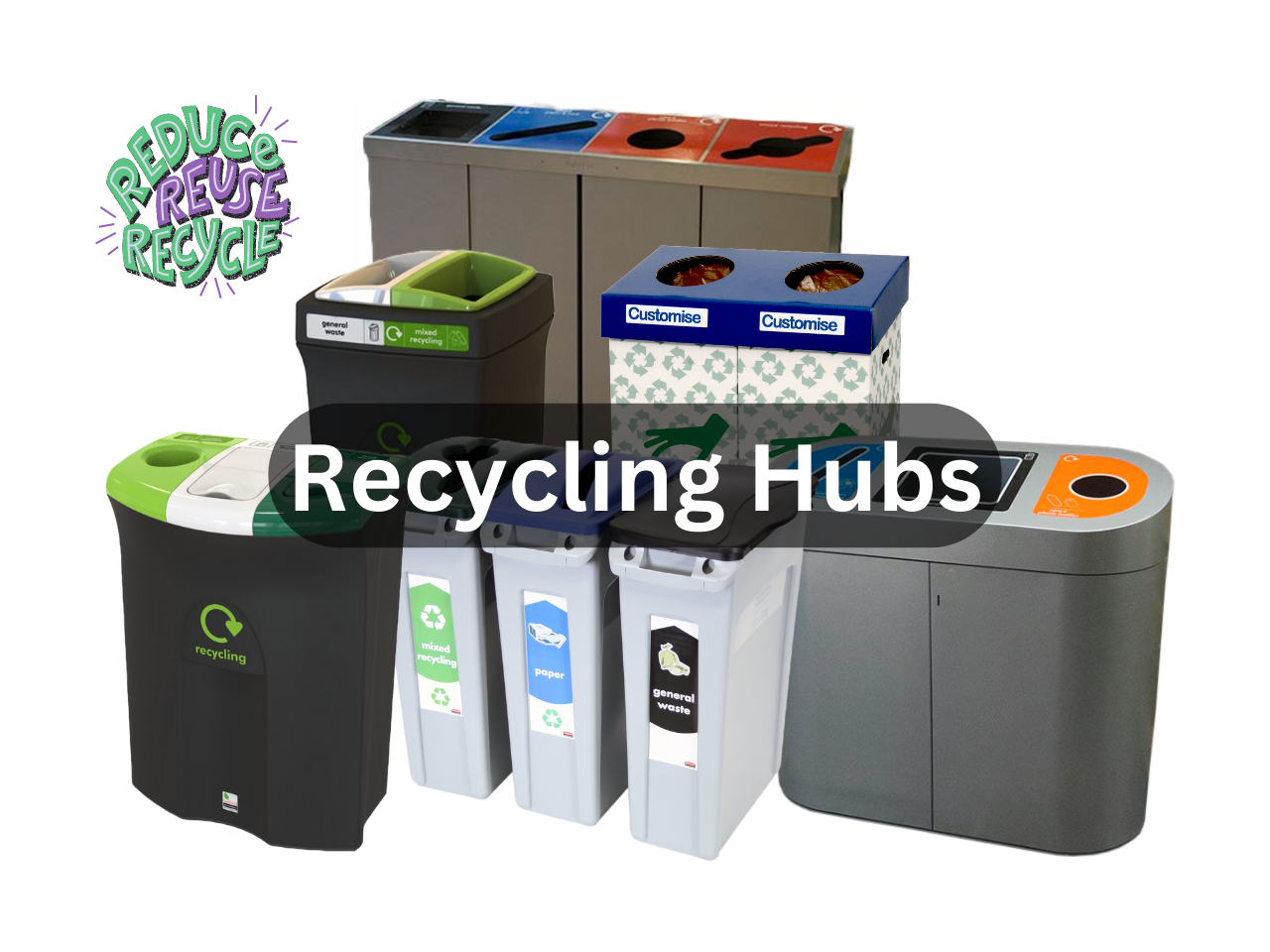 Assorted Recycling Hubs