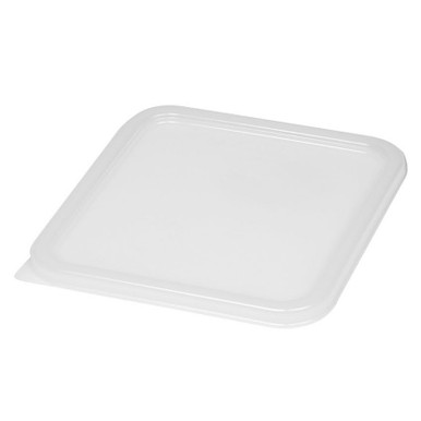 Rubbermaid Commercial Products Small Lid For 2, 4, 6, And 8 Qt. Plastic  Space Saving Square Food Storage Container (Fg650900Wht),White